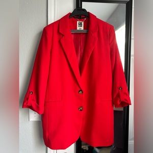 Red relaxed fit blazer